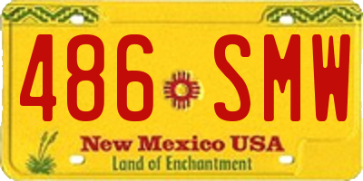 NM license plate 486SMW