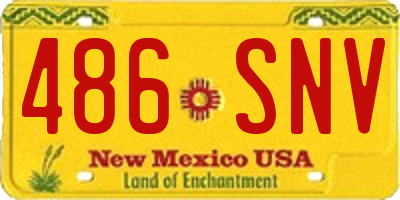 NM license plate 486SNV