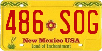 NM license plate 486SOG