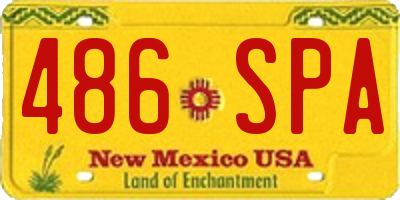 NM license plate 486SPA