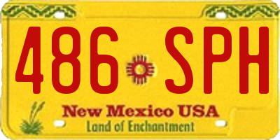 NM license plate 486SPH