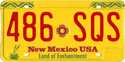 NM license plate 486SQS