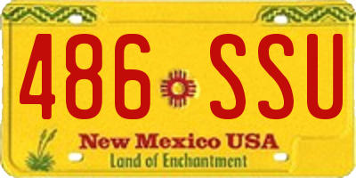 NM license plate 486SSU