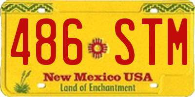 NM license plate 486STM