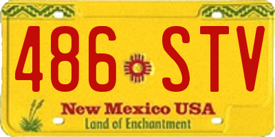 NM license plate 486STV
