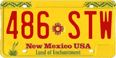 NM license plate 486STW