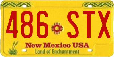 NM license plate 486STX