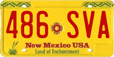 NM license plate 486SVA