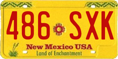 NM license plate 486SXK