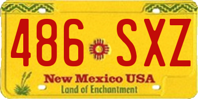 NM license plate 486SXZ