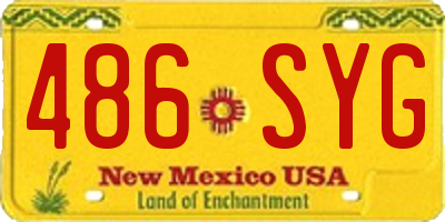 NM license plate 486SYG