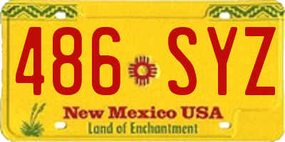 NM license plate 486SYZ