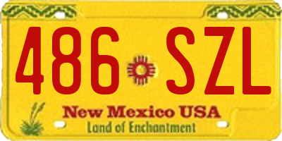 NM license plate 486SZL