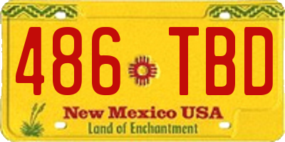 NM license plate 486TBD
