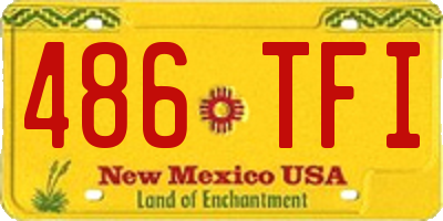 NM license plate 486TFI
