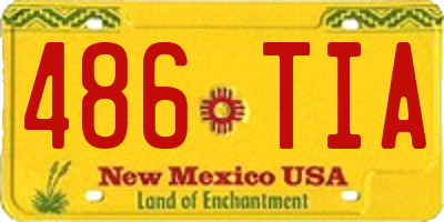 NM license plate 486TIA