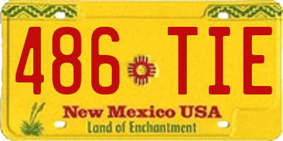 NM license plate 486TIE