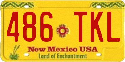NM license plate 486TKL