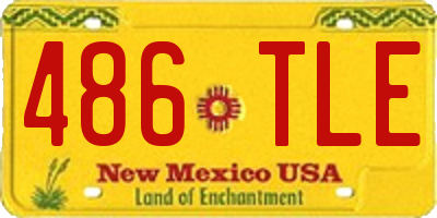NM license plate 486TLE