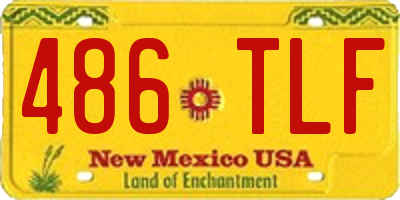 NM license plate 486TLF