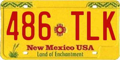 NM license plate 486TLK