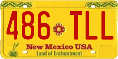NM license plate 486TLL