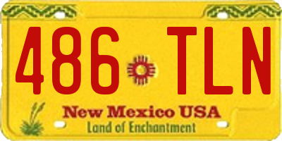 NM license plate 486TLN