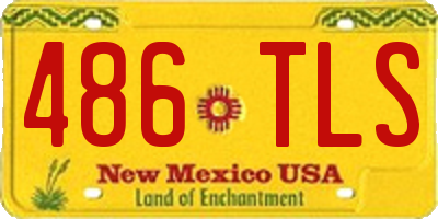NM license plate 486TLS