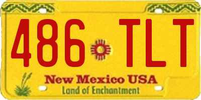 NM license plate 486TLT