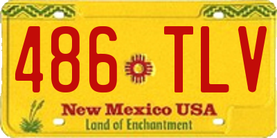 NM license plate 486TLV