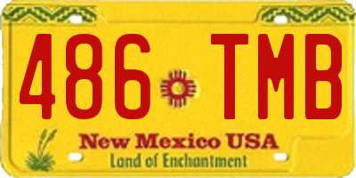 NM license plate 486TMB