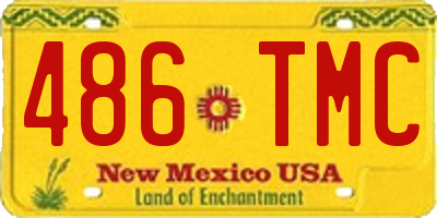 NM license plate 486TMC