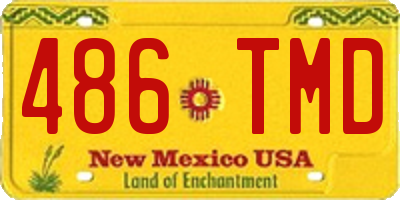 NM license plate 486TMD
