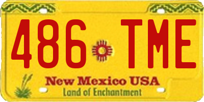 NM license plate 486TME