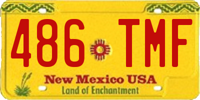 NM license plate 486TMF