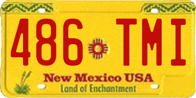 NM license plate 486TMI