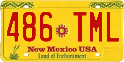 NM license plate 486TML