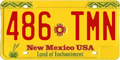 NM license plate 486TMN
