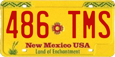 NM license plate 486TMS