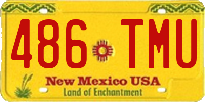 NM license plate 486TMU