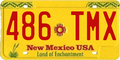 NM license plate 486TMX