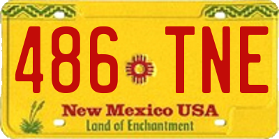 NM license plate 486TNE