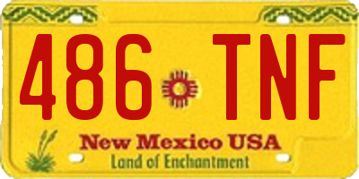 NM license plate 486TNF