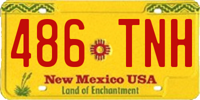 NM license plate 486TNH