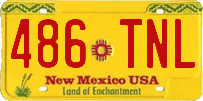 NM license plate 486TNL