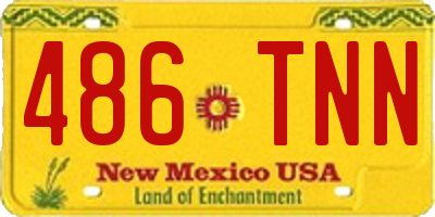 NM license plate 486TNN