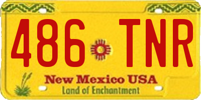 NM license plate 486TNR