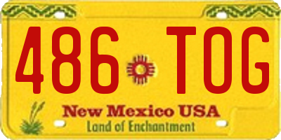 NM license plate 486TOG