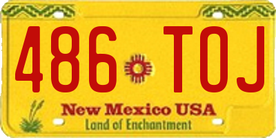 NM license plate 486TOJ