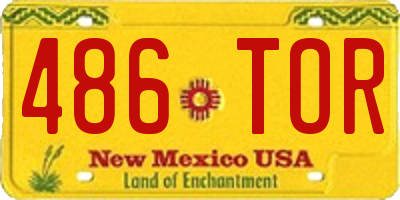 NM license plate 486TOR